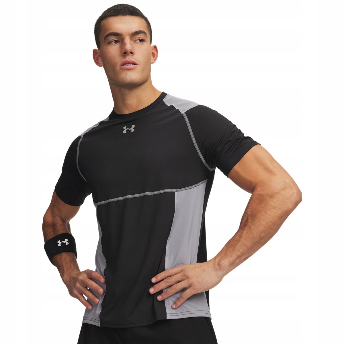 Męska koszulka treningowa Under Armour Ua Hg Elite Fitted Ss Czarny XXL