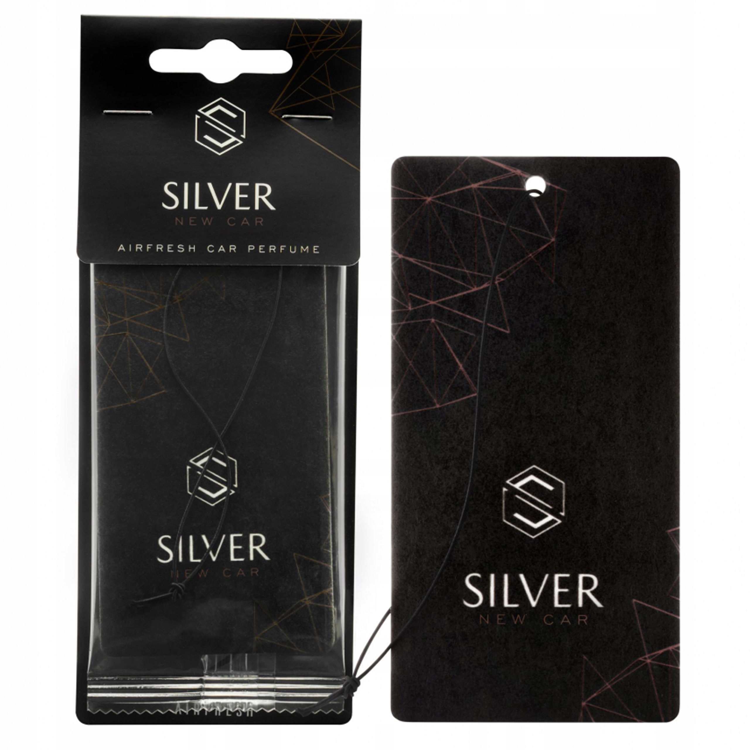 AirFresh Silver New Car – Zawieszka zapachowa samochodowa 1 szt.