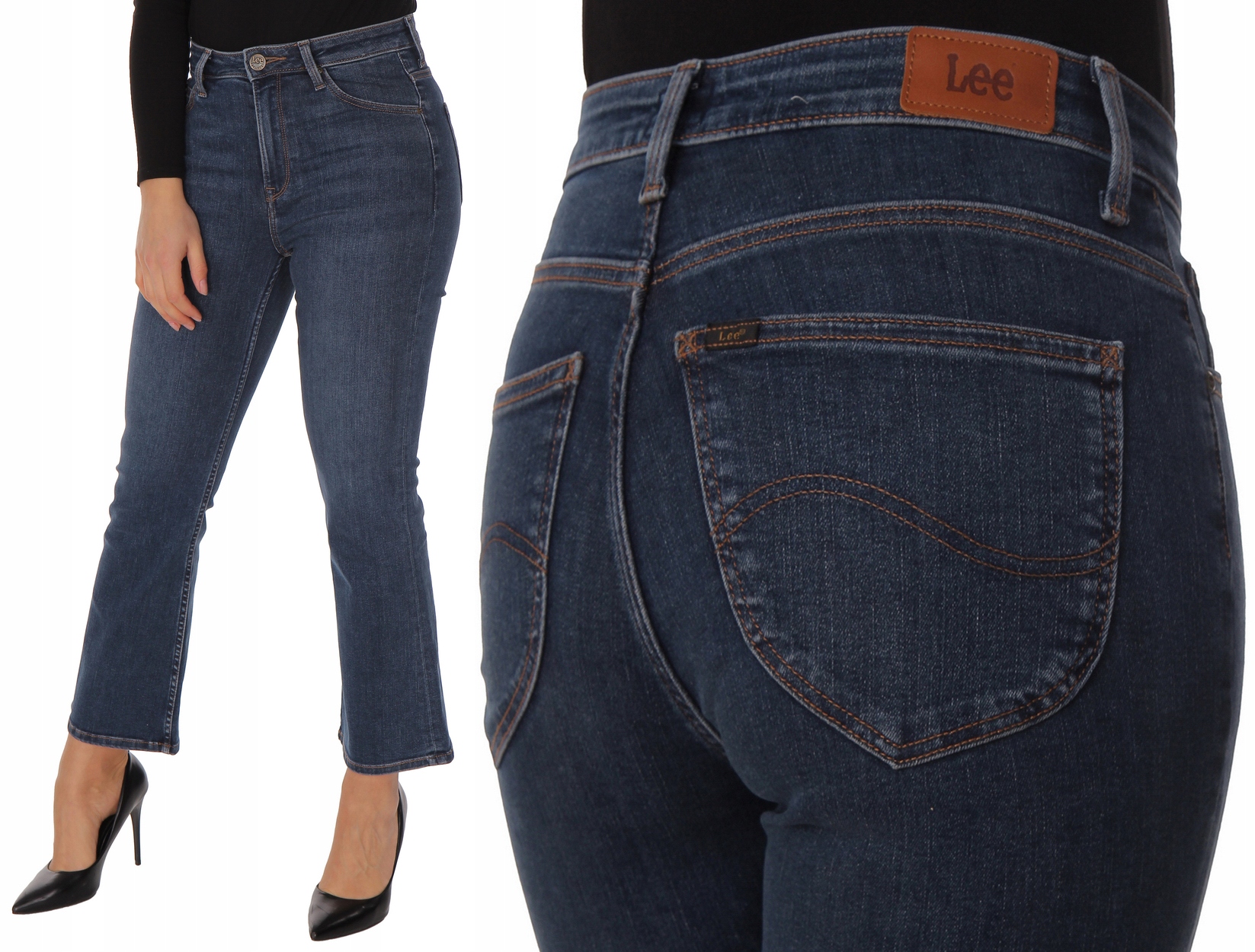 

Lee kicked flare dark urlich Jeansy Dzwony W30 L33