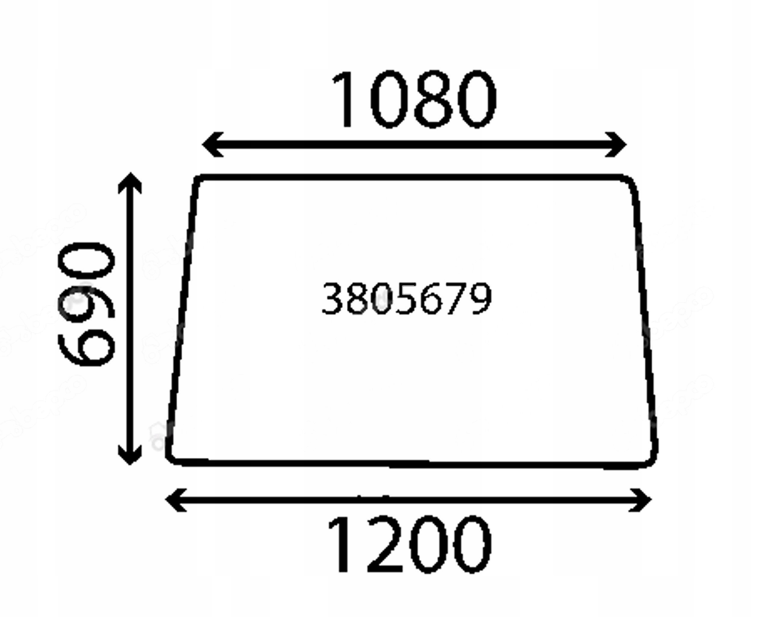 sklo Massey Ferguson 3000 přední 3600412M1