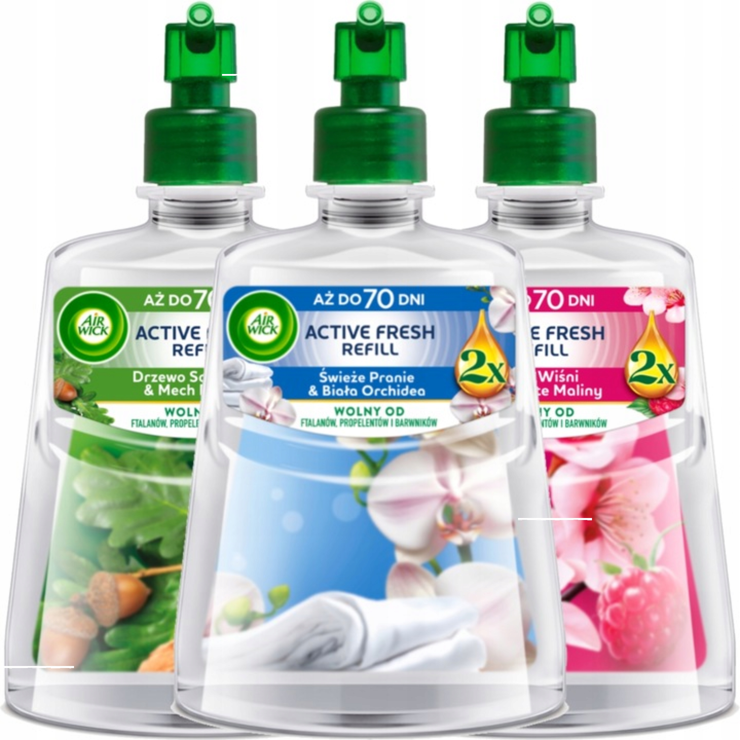 Levně Air Wick Active Fresh osvěžovač náplň MIX 228 ml x3