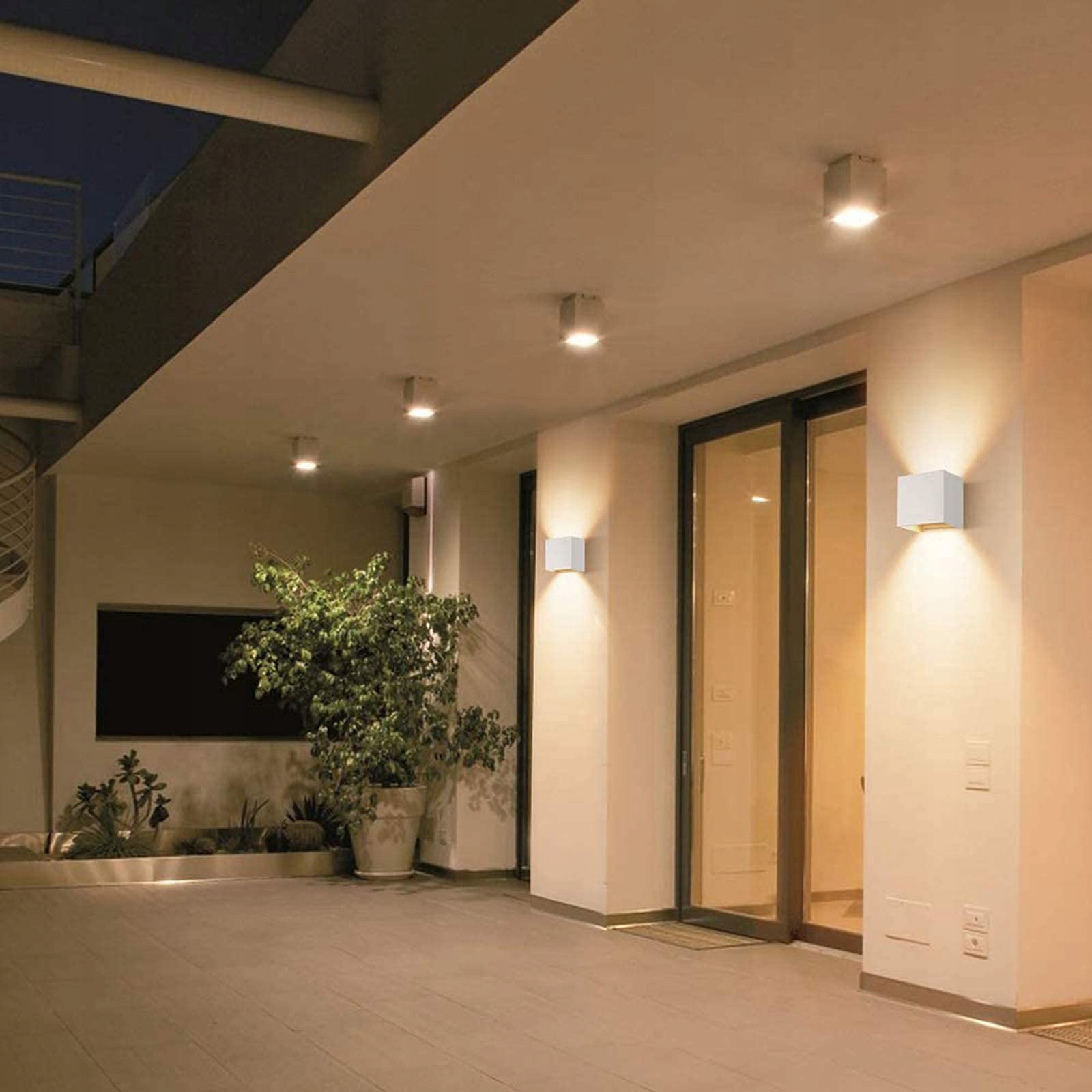Lampa Ścienna LED Zewnętrzna Regulowany Kąt Biała Alu 2 Szt 6W IP65 FUPE — miniatura 3