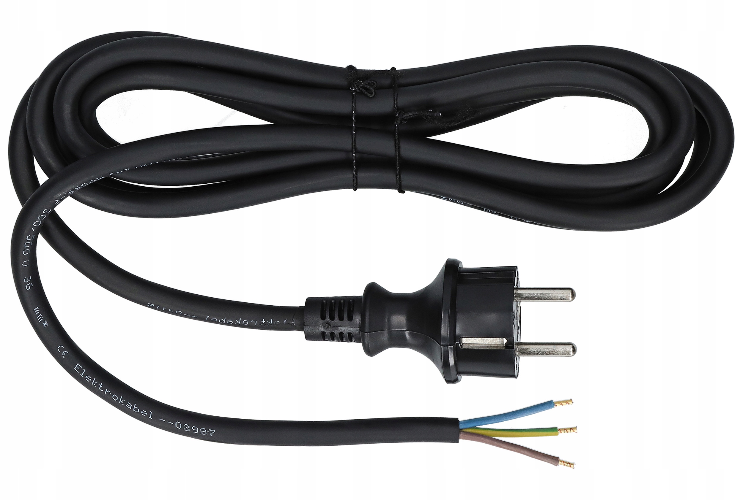 2x Připojovací kabel 4,5 m s přímou zástrčkou 250 V 16 A 3x1 mm² IP44 H07RN