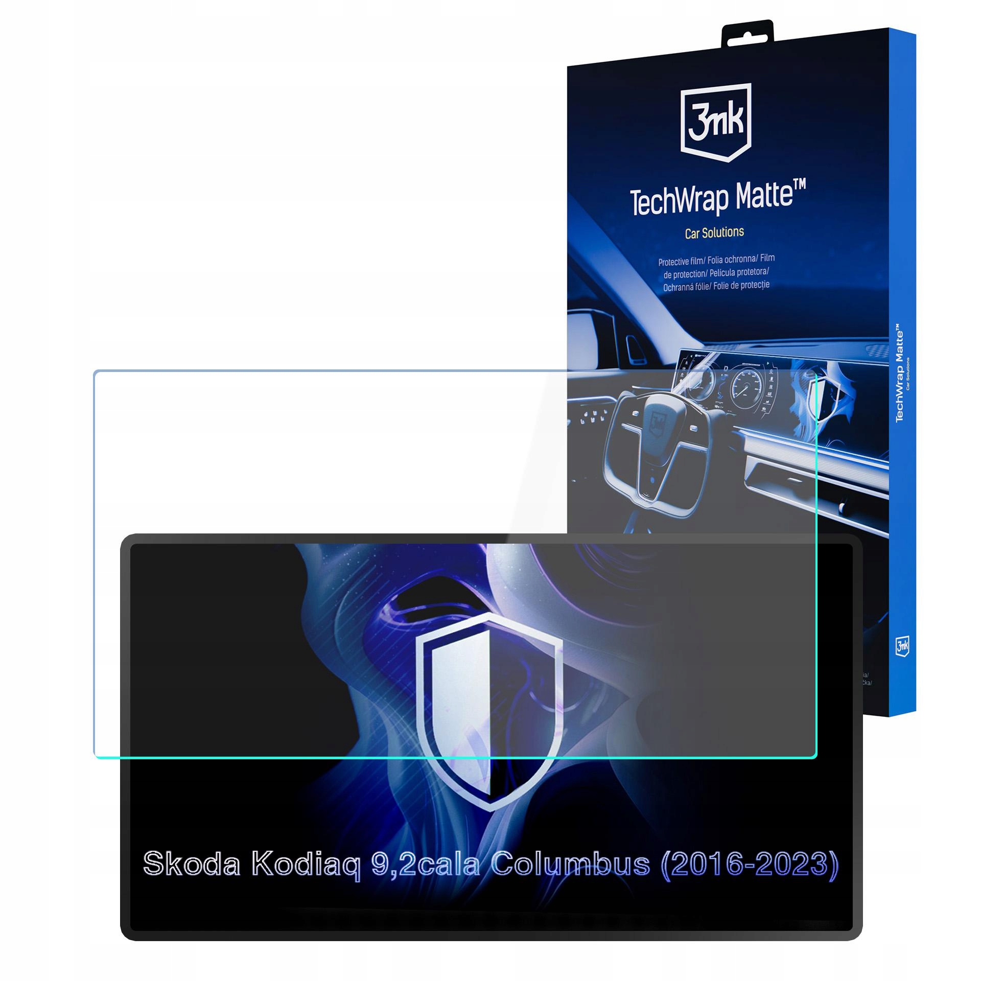 Fólie na displej navigace Škoda Kodiaq Columbus 2016-23 3mk TechWrap