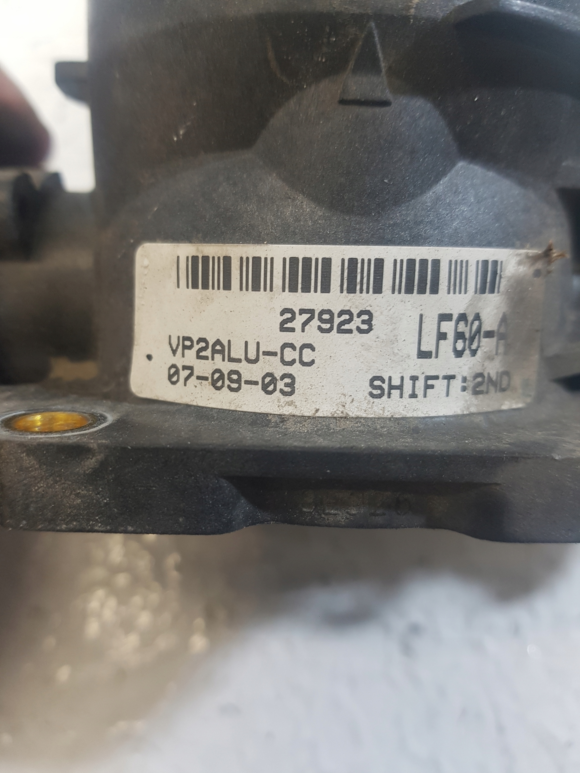 Valvola a farfalla MAZDA 3 1.6 TDCI VP2ALU-CC