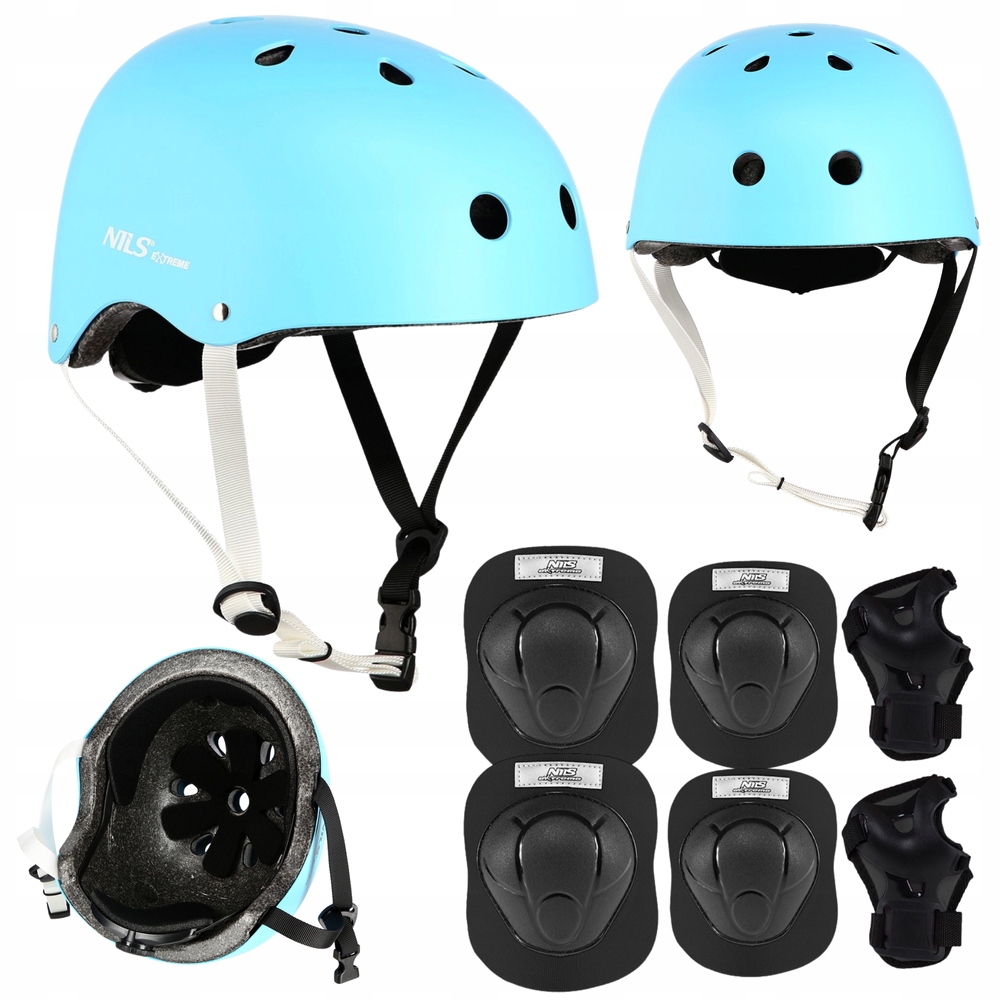 Cyklistická přilba nastavitelná chrániče Komplet na kolečkové brusle Kolo Skateboard M