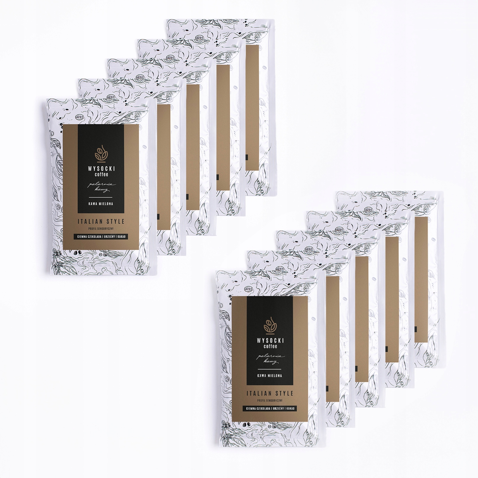 Levně Italian Style Káva Sáček Arabica A Robusta Mletý 70 g x 10 kusů