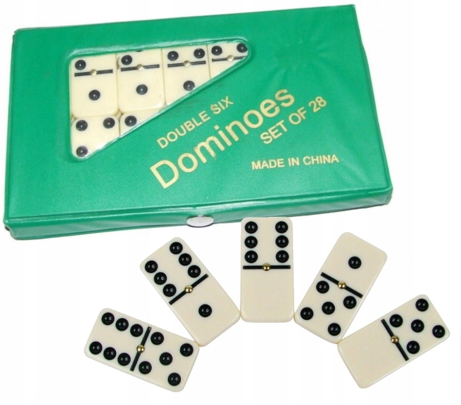 KLASYCZNE DOMINO W ETUI TRADYCYJNE SZÓSTKOWE 28 EL Marka Dromader