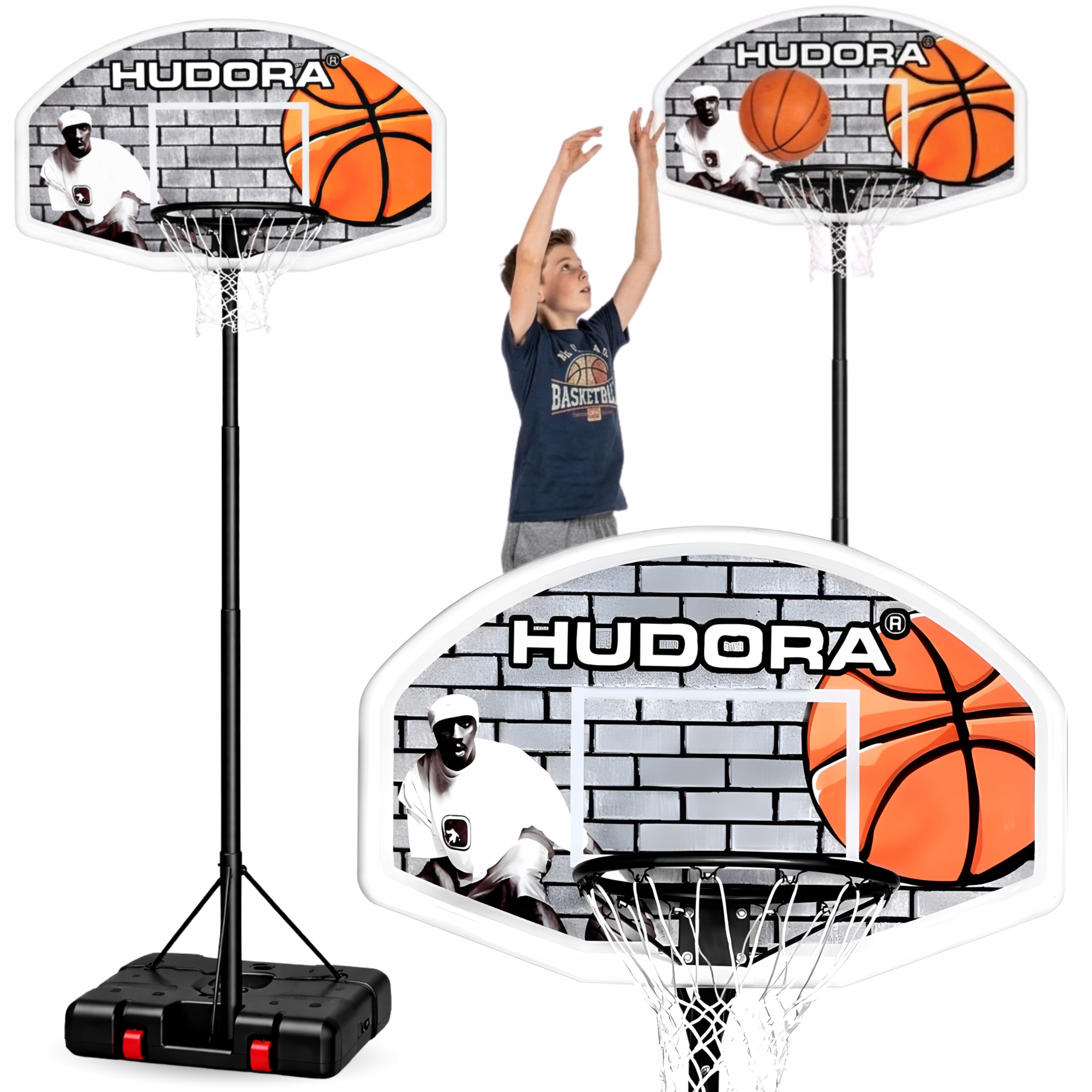 Hudora Zestaw Kosz do Koszykówki Regulowany XXL 260-305cm