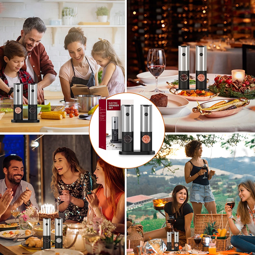 MŁYNEK ELEKTRYCZNY USB DO SOLI I PIEPRZU KUCHNIA 2 SZTUKI EAN (GTIN) 0191491379376