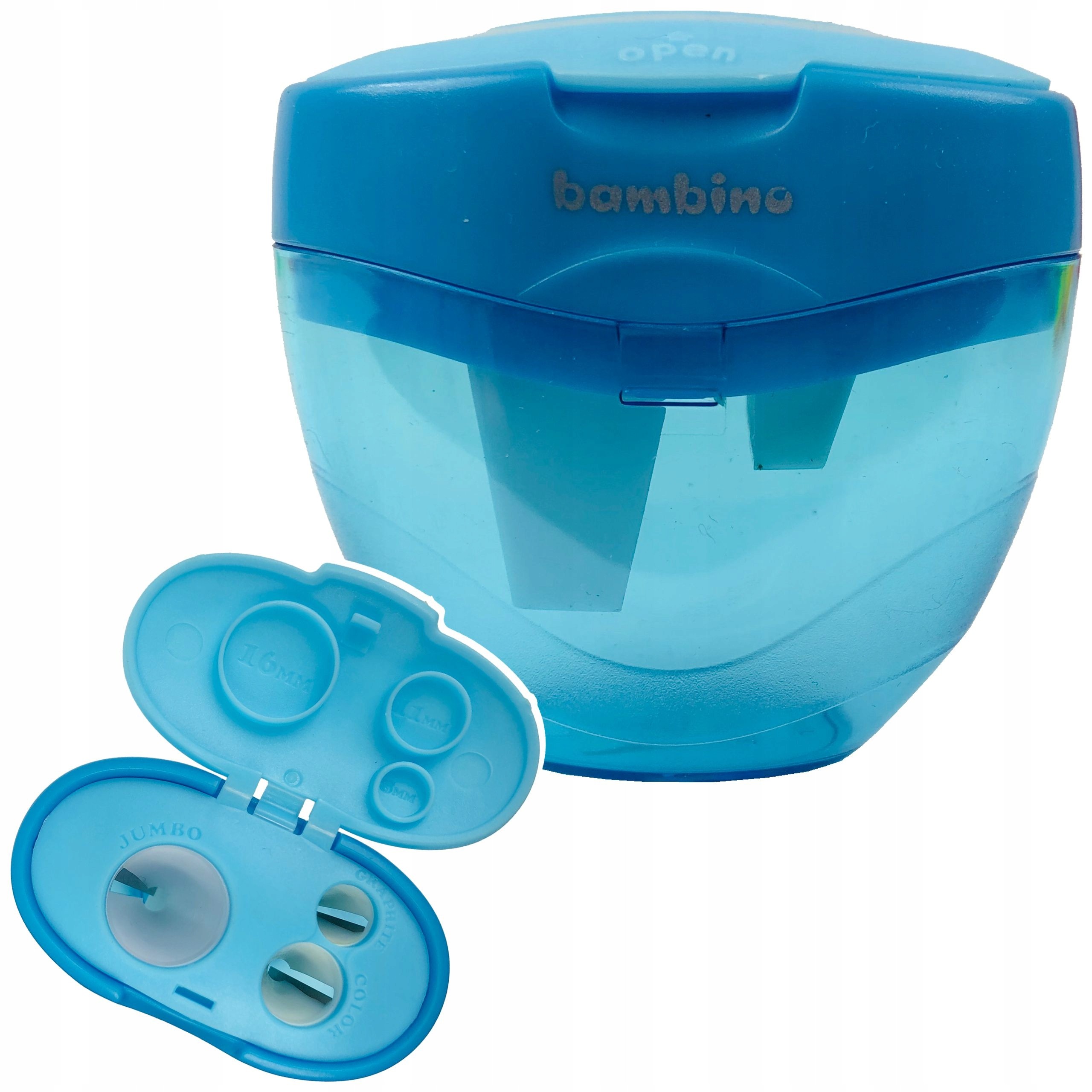 Temperówka potrójna BAMBINO z pojemnikiem