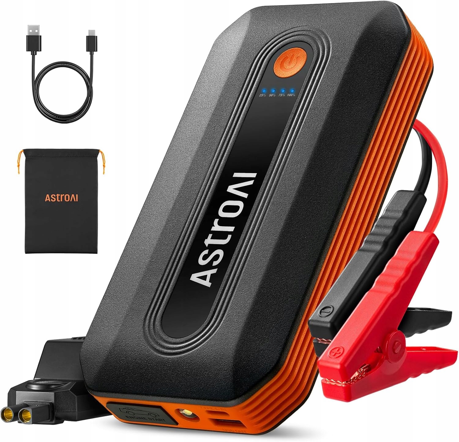 AstroAI B8 3000A Jump Starter – Prenosný štartér 12V, oranžový