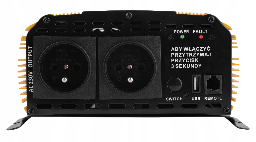 PRZETWORNICA 12V 230V 1500 3000W VOLT SINUS USB Input voltage 12 V