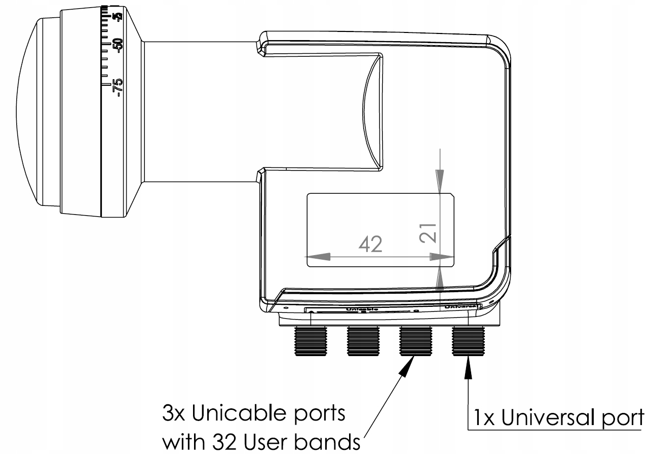 Konwerter Inverto 3x Unicable II Legacy Canal+ 4K Cyfrowy Polsat Multiroom Marka Inverto
