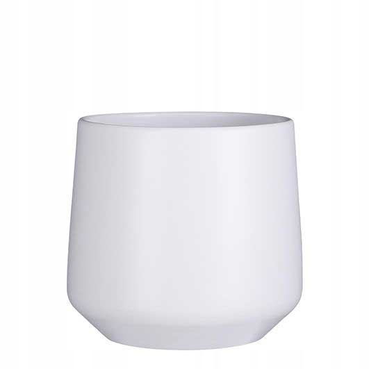 

białe duże okrągłe ceramiczne doniczki Amber 28/26