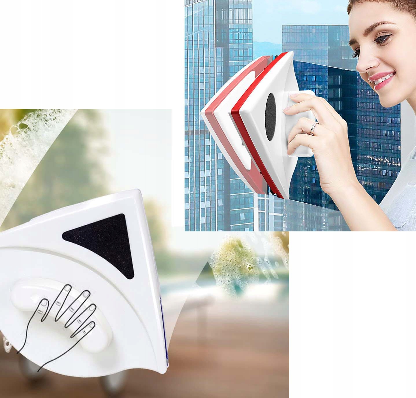 PROFESJONALNA MYJKA DO MYCIA CZYSZCZENIA OKIEN SZYB DWUSTRONNA MAGNETYCZNA Marka Operum