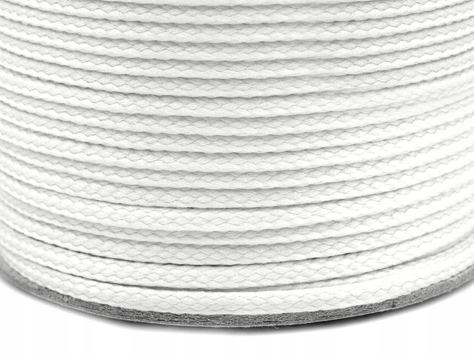 Polyesterová šňůra Ø 4 mm 100 m 0003 Off White