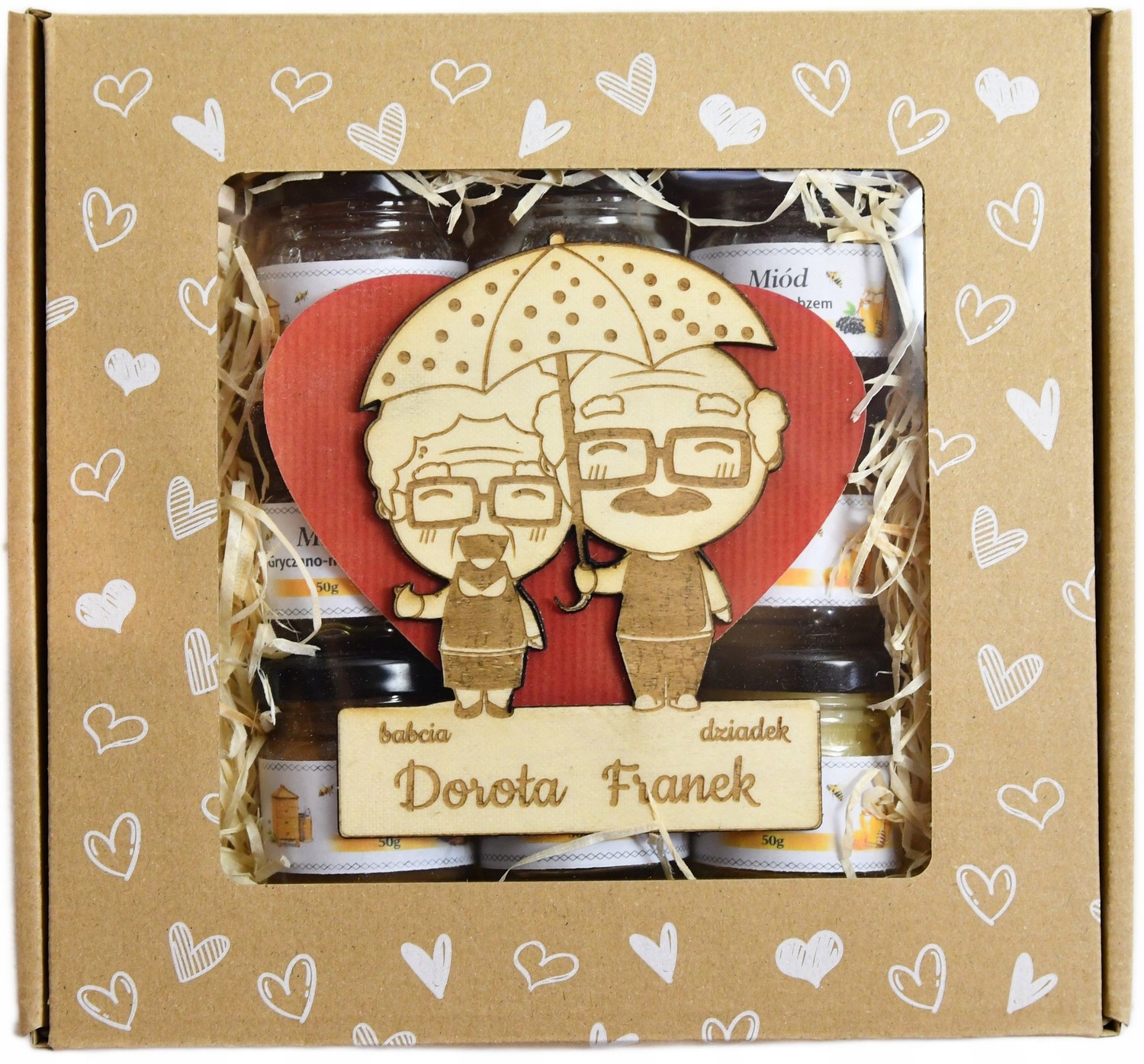 Levně Sada medů Den babičky a dědečka 9x50g personalizovaný dárek k medu