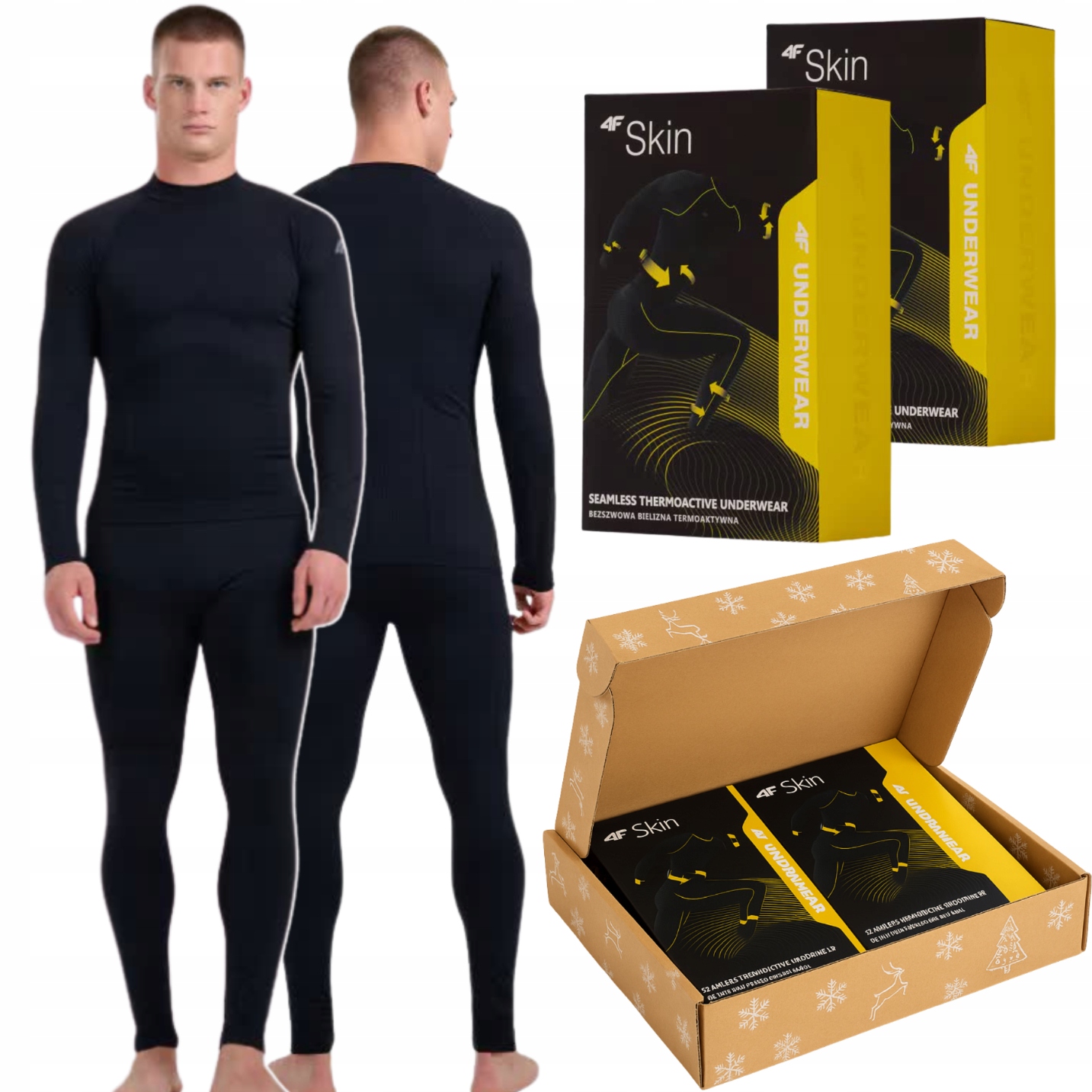 Dárek Vánoční Set 4F Pánské Termoaktivní Spodní Prádlo 4FSKIN Komplet