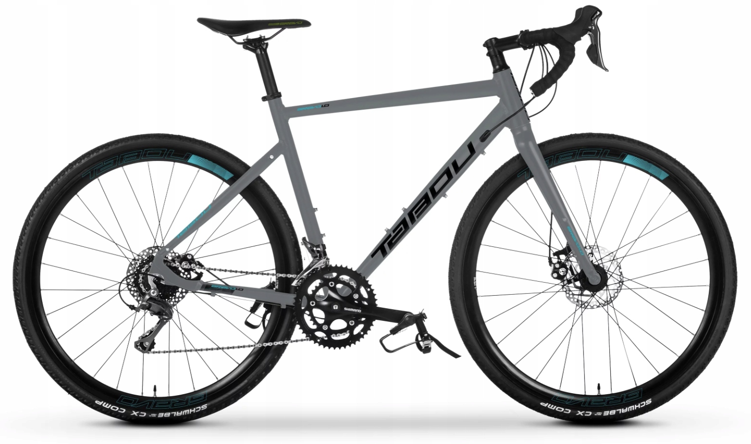 Rower Gravel Rama 61 CM Koła 28 Cali 16 Biegów Szary Shimano Męski