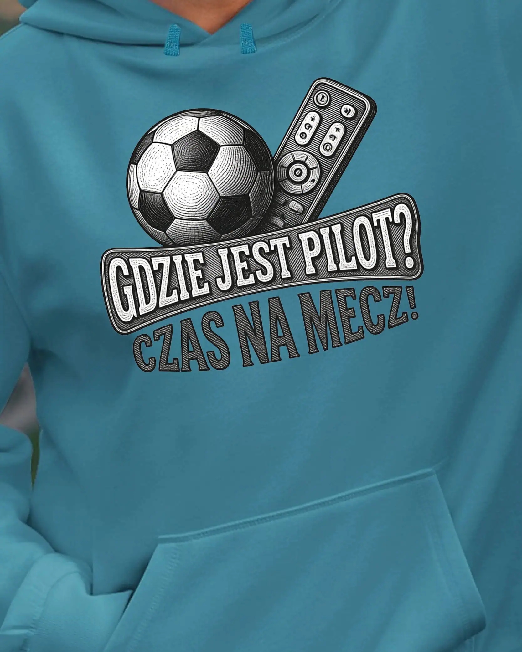 Mikina s kapucí na zápas Fotbal Plán na večer Modrá XXL