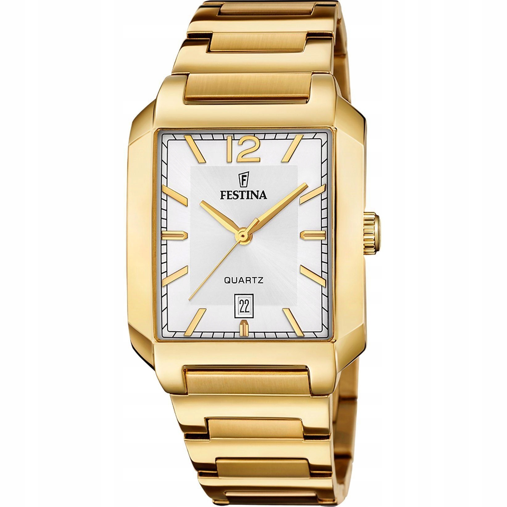 Festina Classic Bracelet 20678/2 Zlaté hodinky s obdélníkovým pouzdrem na náramku