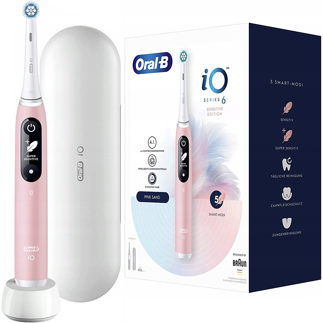 Oral-b iO Różowa Elektryczna Szczoteczka Do Zębów Technologia Magnetyczna