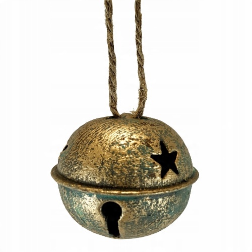 

Wiszący Metalowy Dzwonek Złoty Postarzany 5x4 CM