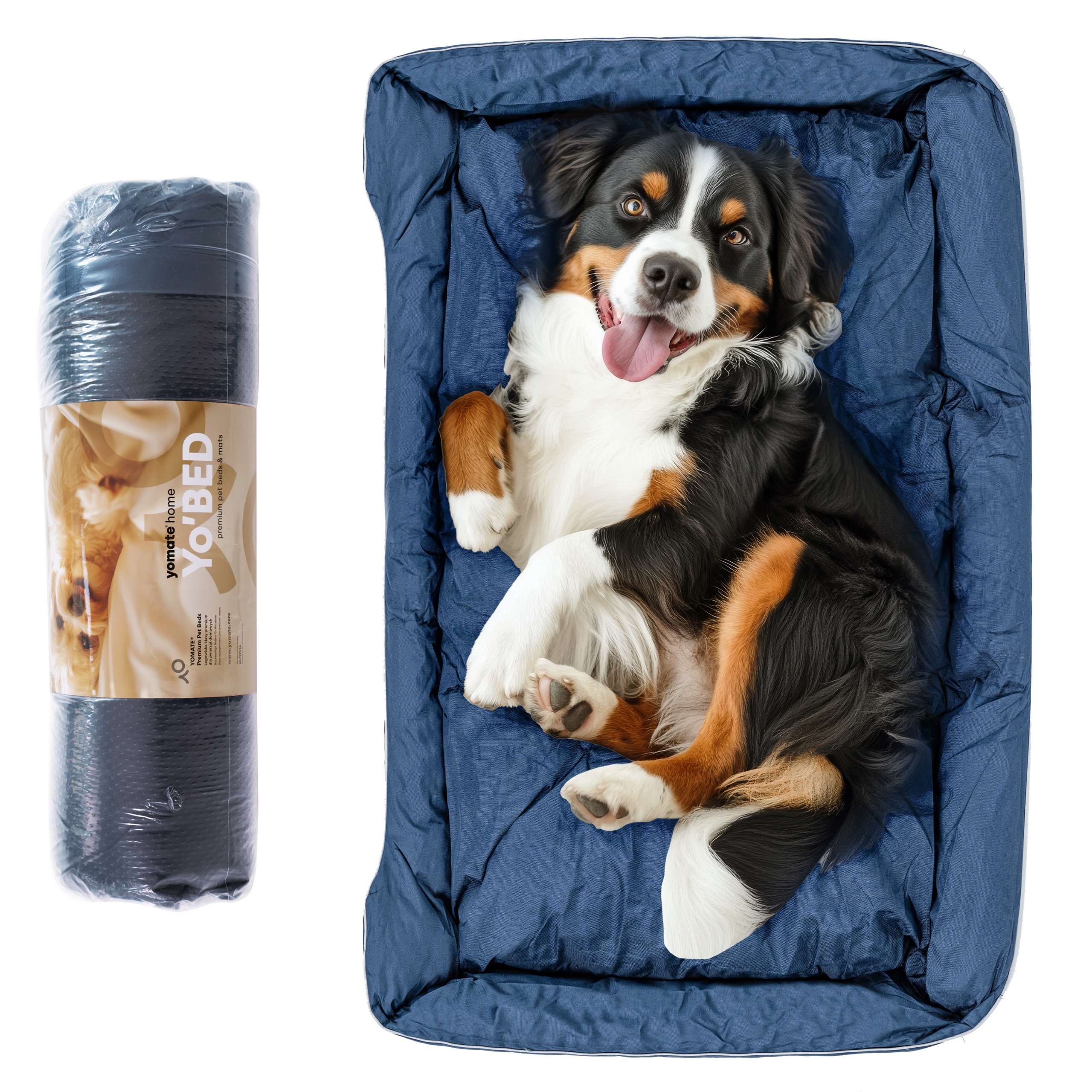 Levně Pelíšek Kotec Obdélníkové Pro Velkého Psa Tmavě Modré 110 x 70 cm