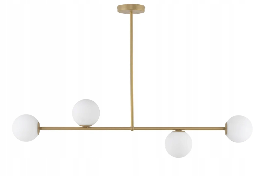 Stropná lampa Sigma, zlatá, moderná, 4 sklenené gule G9 12W