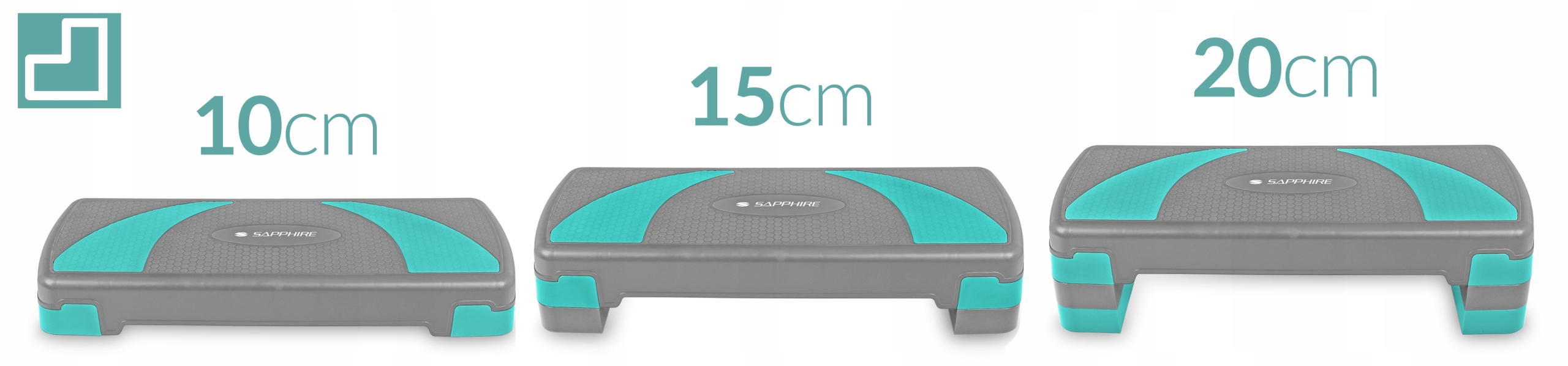 Duży Step Sapphire fitness 3 elementy Rodzaj step