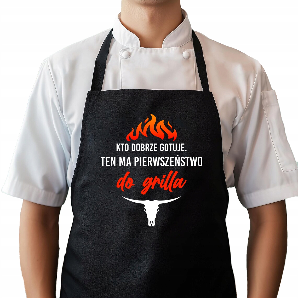 Pánská Zástěra Černá Dárek ke Dni otců pro tatínka Přednost do grilu