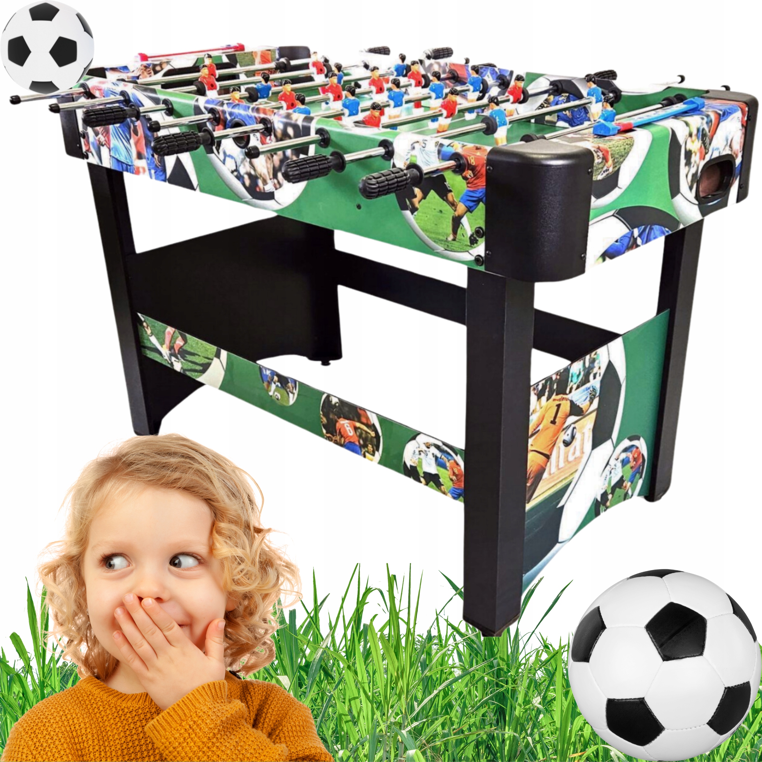 PIŁKARZYKI STOŁOWE PIŁKA NOŻNA STÓŁ DO PIŁKARZYKÓW 18 ZAWODNIKÓW CERTYFIKAT