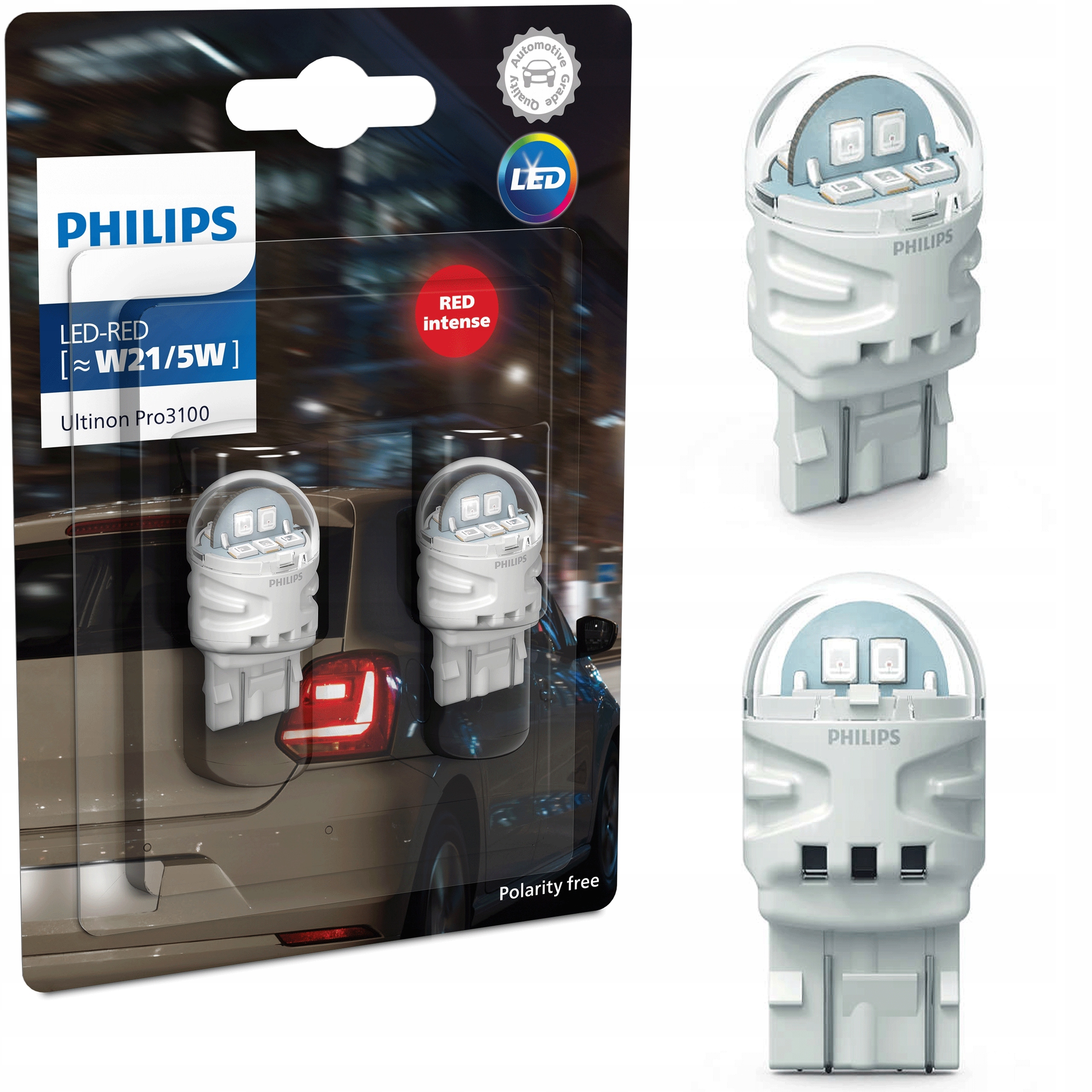 Led žiarovky Philips Ultinon Pro3100 W21/5W Red