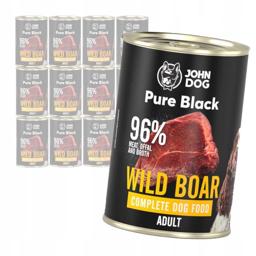 Levně John Dog Pure Black S Zvěřinou Pro Psa 12x400g