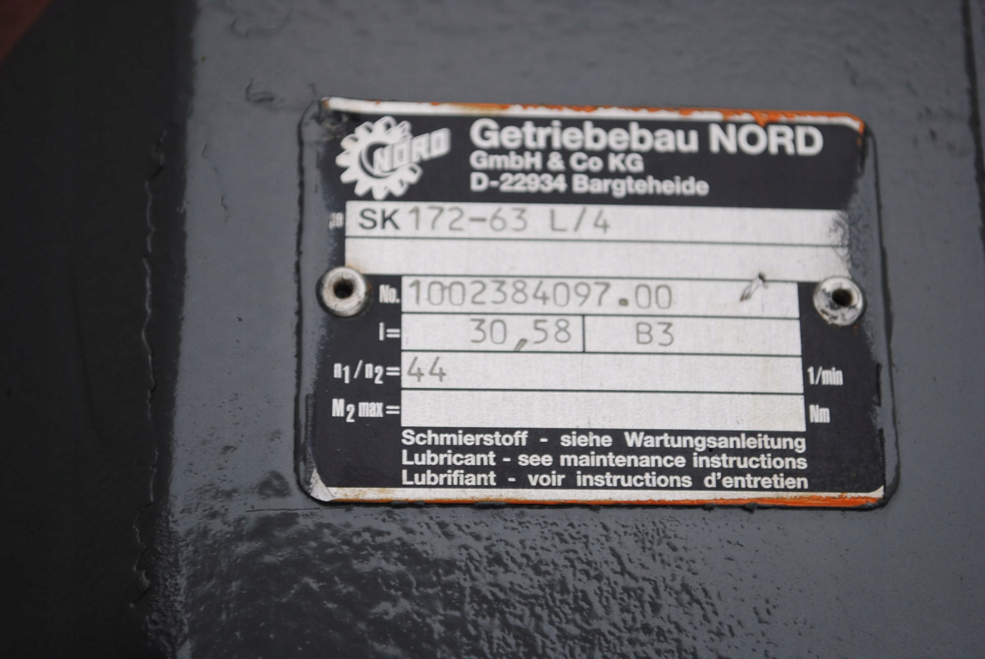 Motoreduktor 0.18kw. 44obr./min.. Firmy NORD. Model prosty