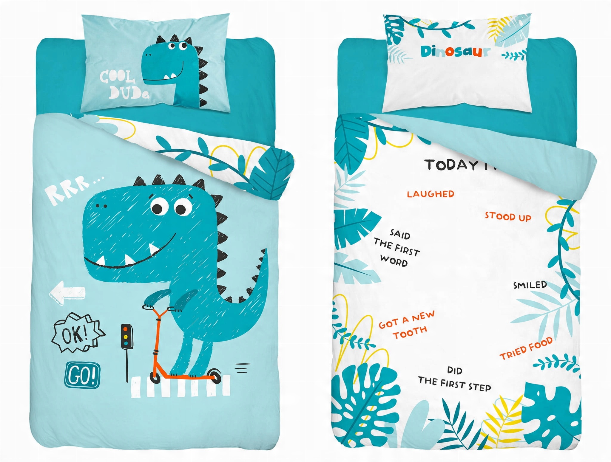 

Pościel do łóżeczka bambusowa Dino T-rex 100x135
