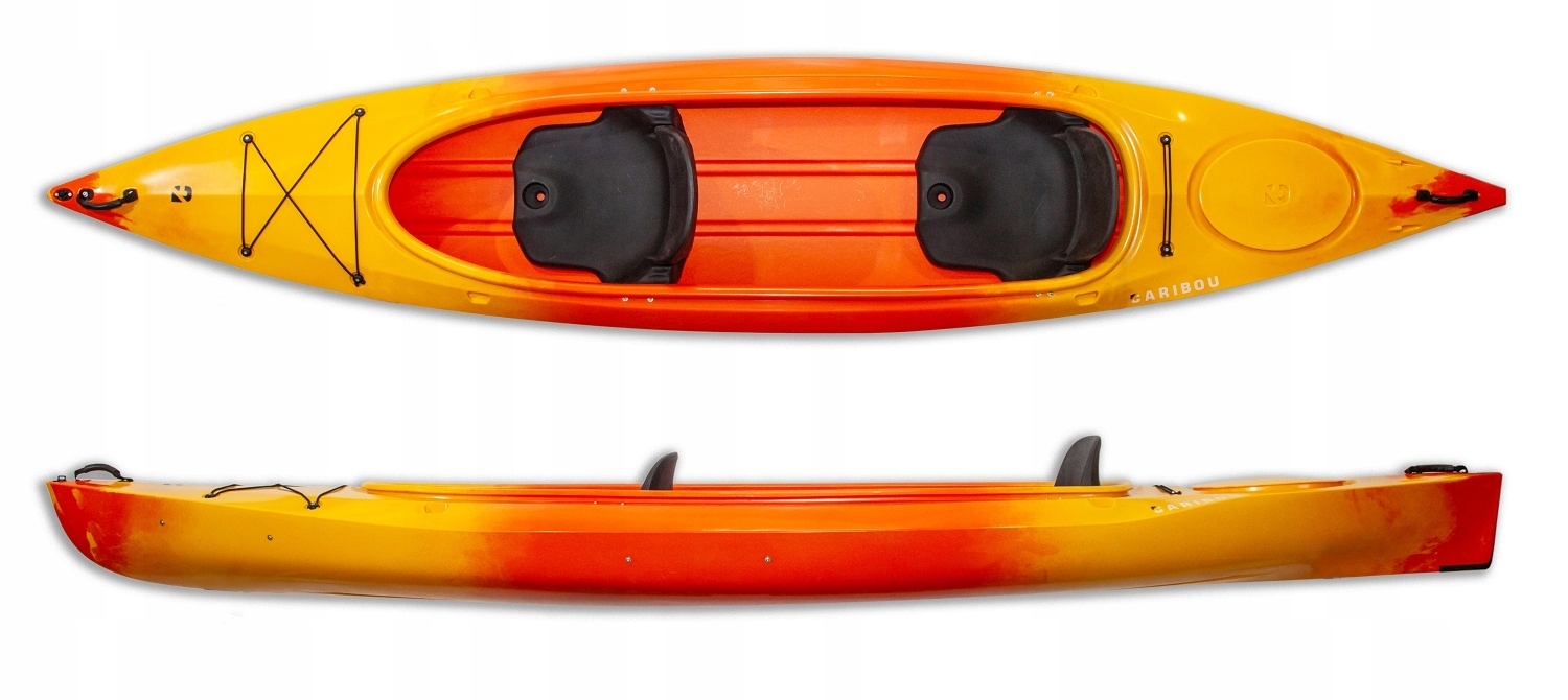 Dwuosobowy Kajak Turystyczny Caribou Adventure Stabilny Rodzinny Dwójka