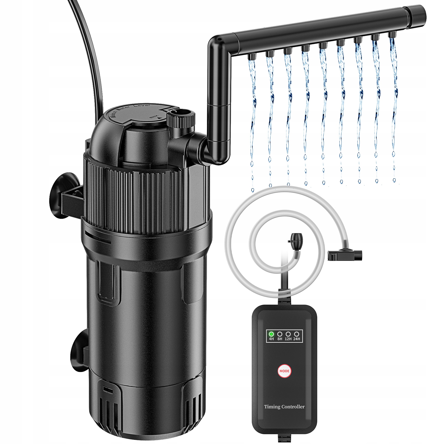 Levně Vnitřní Filtr 5V1 Pro Akvárium Profesjonlany Pumpa Houbová 500L/h S Uv