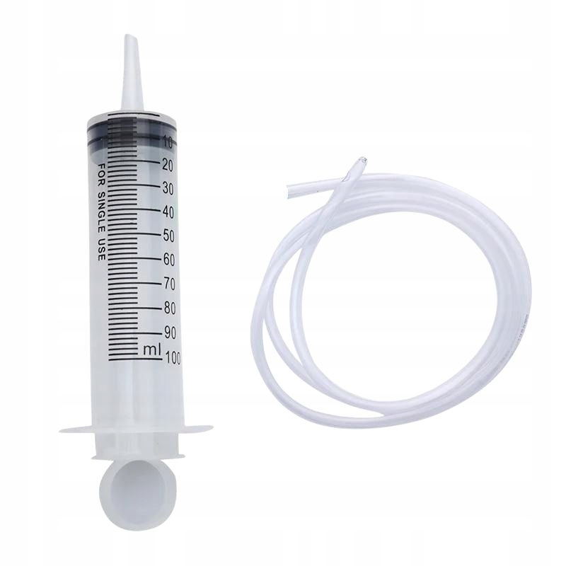 jZestaw 2x Strzykawka Eries 100 ml wielofunkcyjna z wężykiem 100 cm
