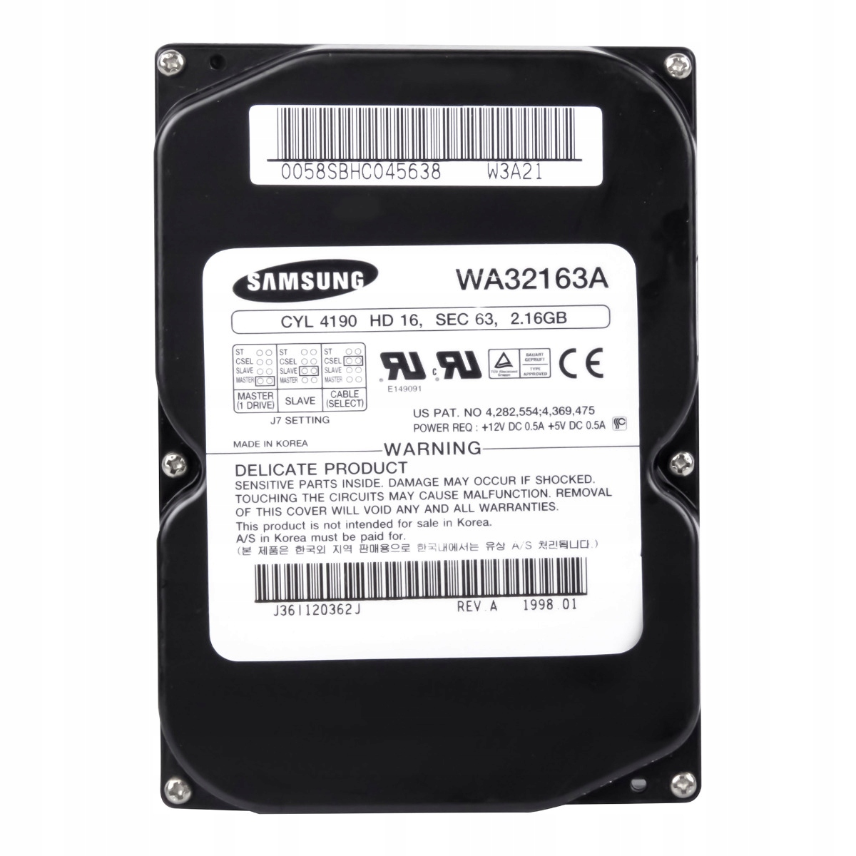 Samsung SpinPoint 2.1GB 5.4K Ata 3.5'' WA32163A