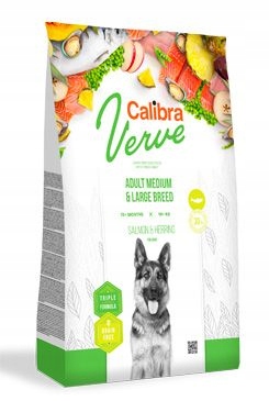 Levně Calibra Dog Verve Gf Adult M&L Salmon&Herring 12kg