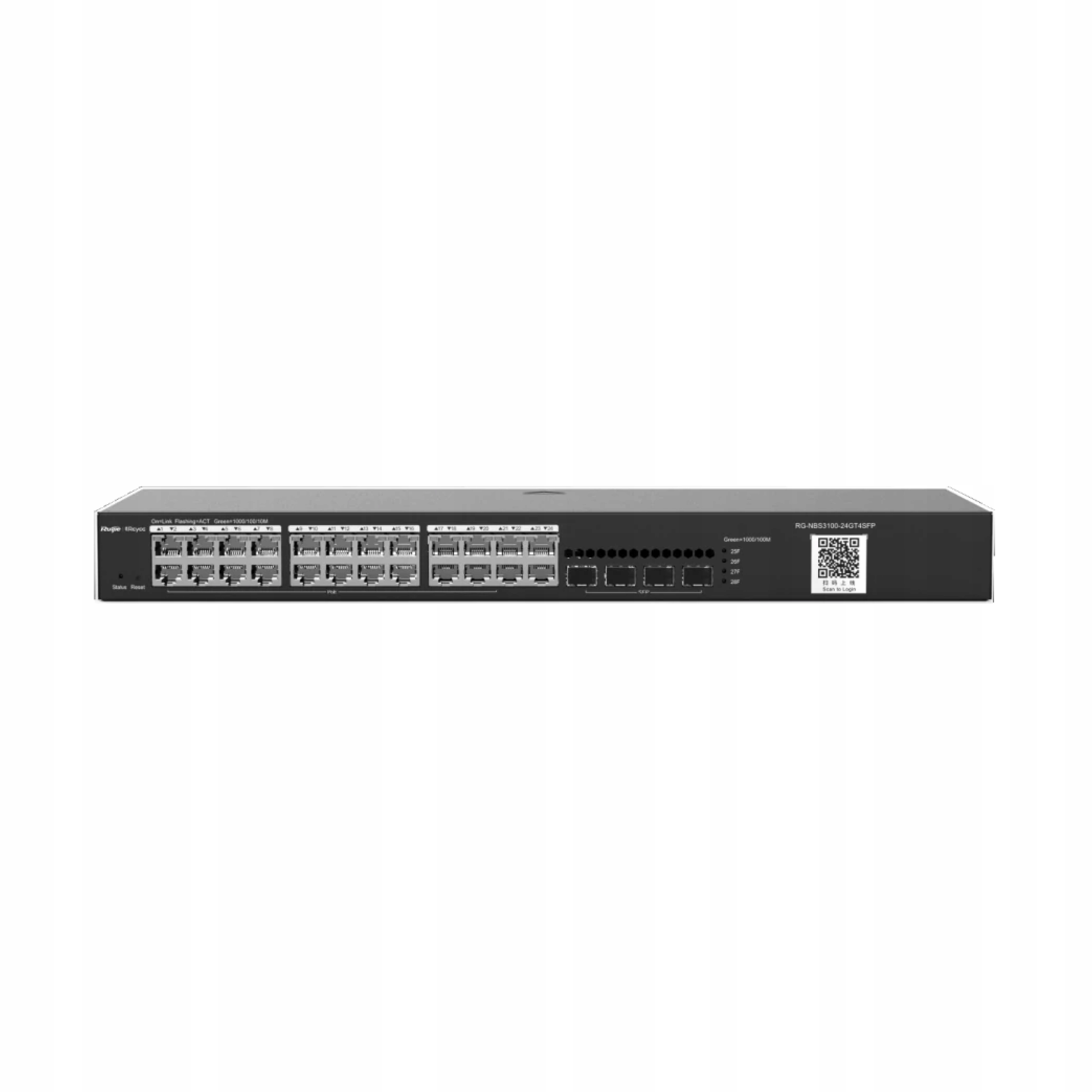 Switch Reyee RG-NBS3100-24GT4SFP, 28-PORTOVÝ, Rack, 4X Sfp