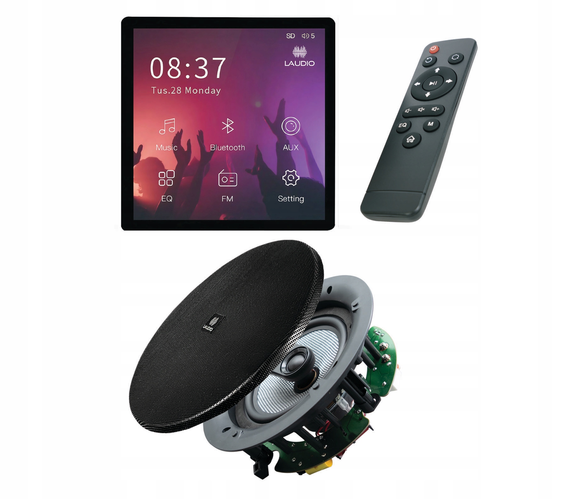 Podomítkové Rádio Laudio W20BT S Bluetooth Usb Sd Stereo Reproduktor 50 W