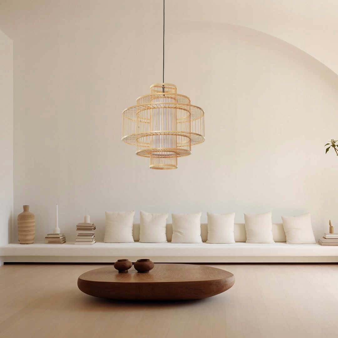 Light Prestige Lampa wisząca Stela rattanowa 1xE27