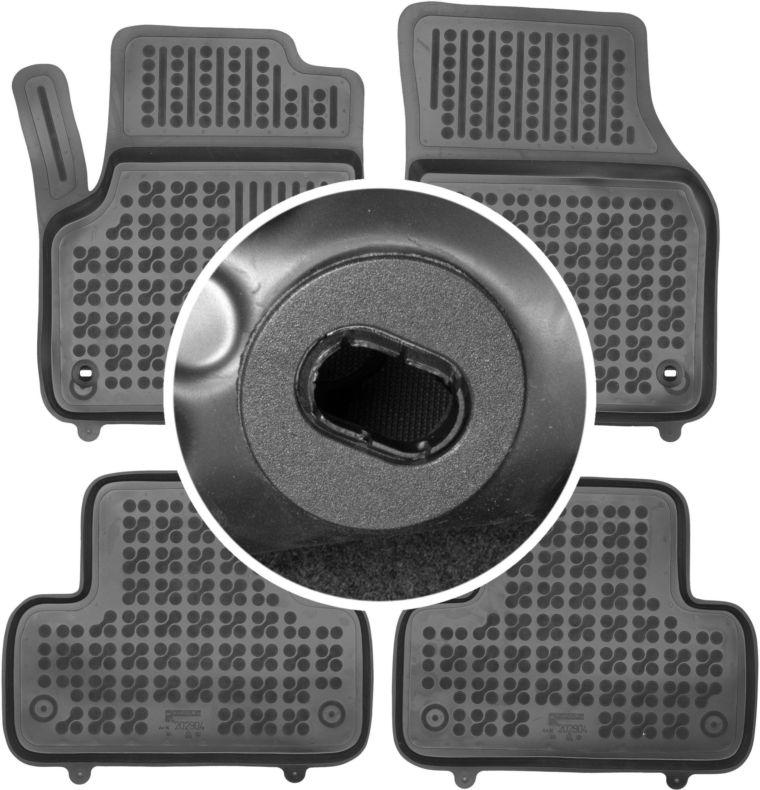 Килимки Ньюстайлінг резинові 202904 4 el.