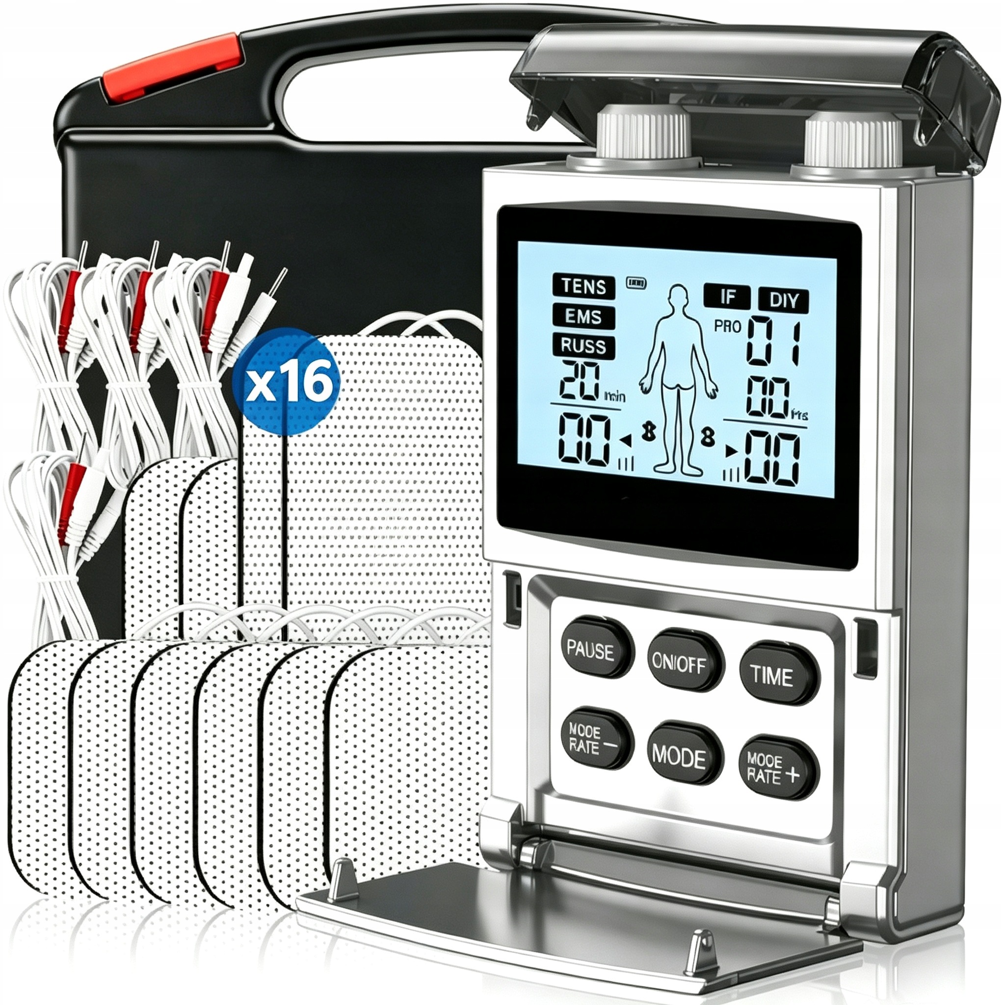 Stymulator Mięśni 80 Trybów 4 Kanałowy Masażer Tens Ems Akumulator Usb