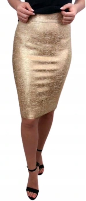 MD bandážová Sukně zlatá S/36