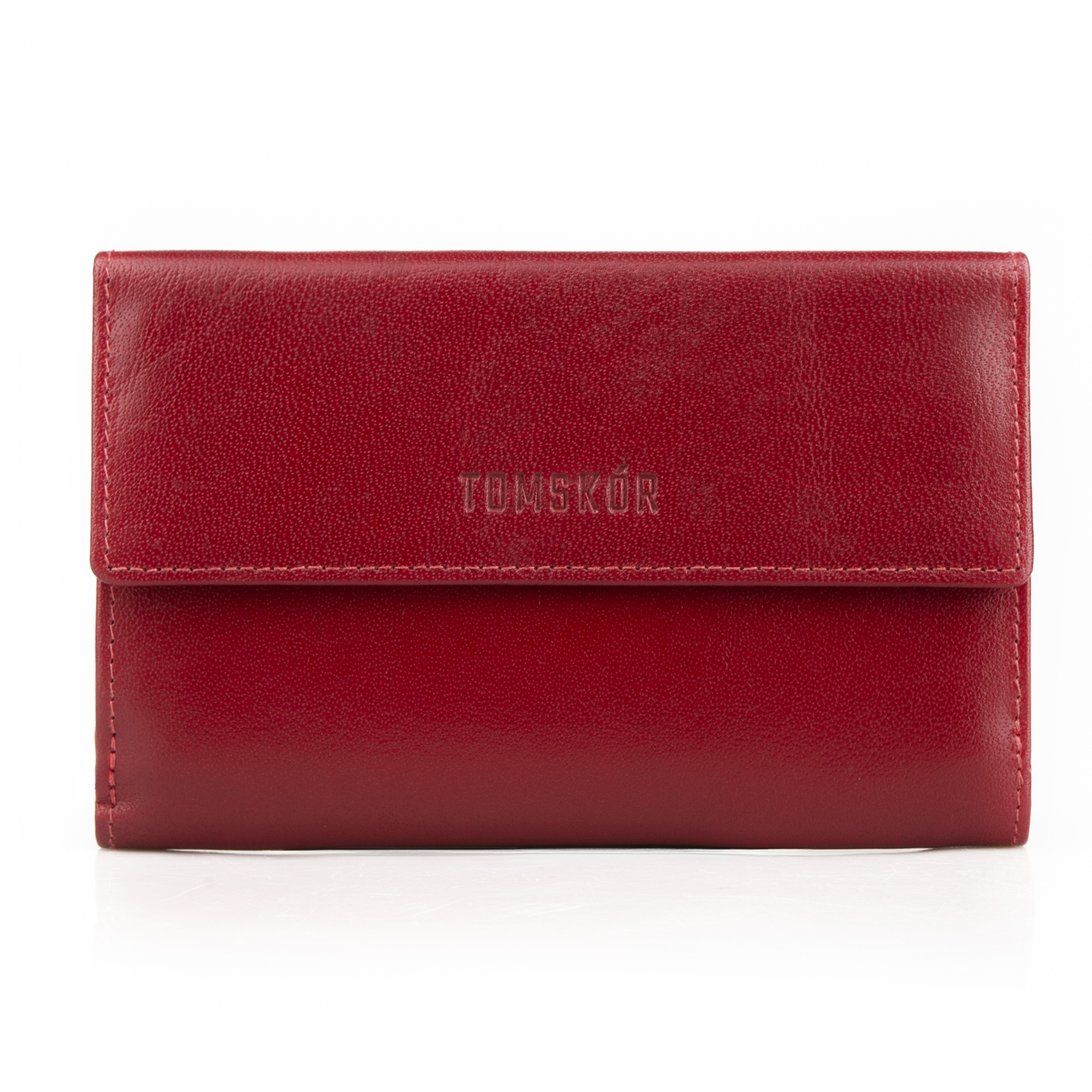 Tomskór Velká Červená Dámská Kožená Peněženka Prémiové Kvality