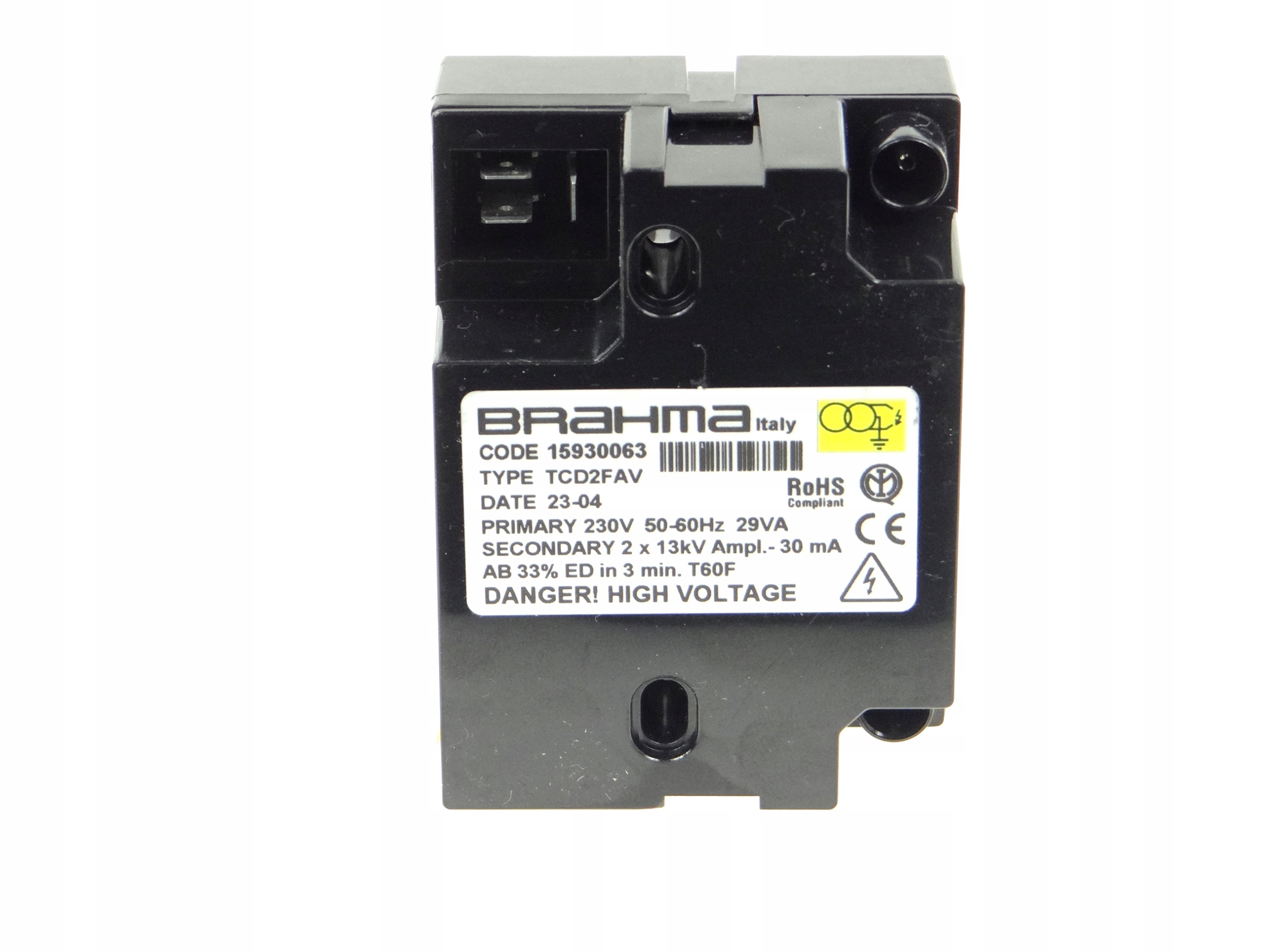 Zapalovací transformátor Brahma TCD2FAV 33% 2 X13 Kv 15930063